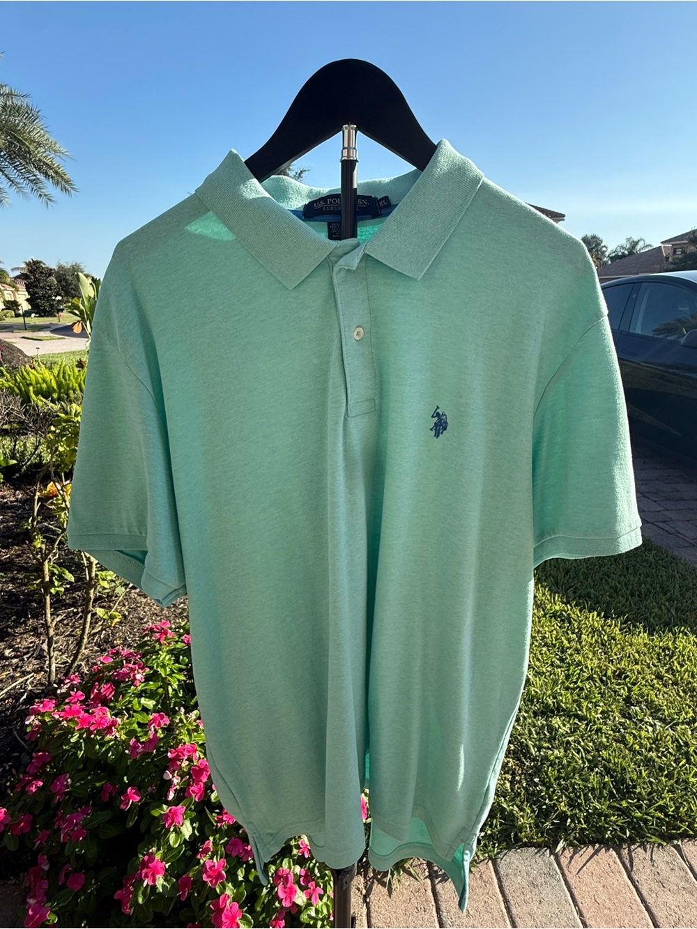 Polo by Ralph Lauren Men's Seafoam Green Polo Shirt